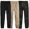 Galaxy by Harvic Boy's Slim Fitting Cotton Stretch Classic Twill Joggers 3 Pack